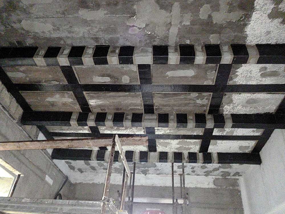 Carbon laminates used for structural reinforcement